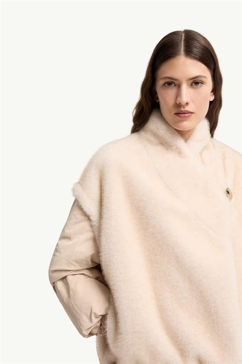 Chardonneret 2-in-1 reversible teddy down jacket-MONCLER-Verso