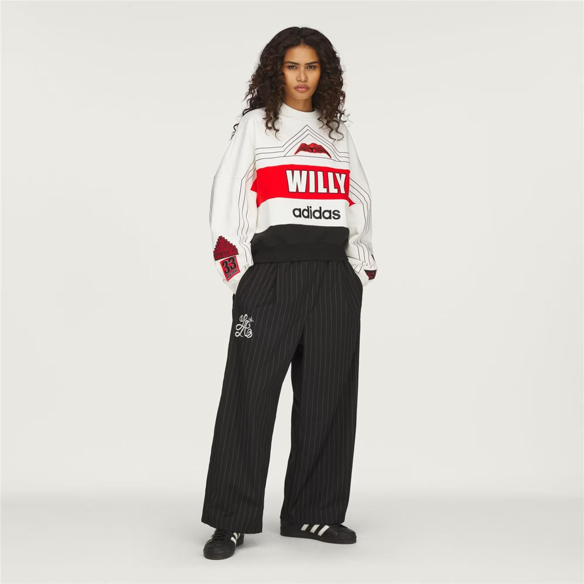 Chavarria pinstripe track pant-ADIDAS ORIGINALS-Verso