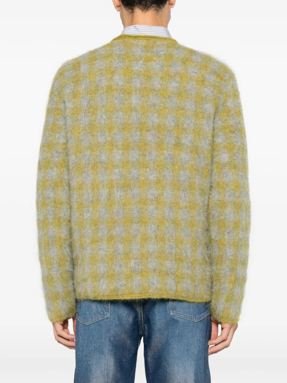 Amaranto check brushed-knit sweater-AMARÁNTO-Verso