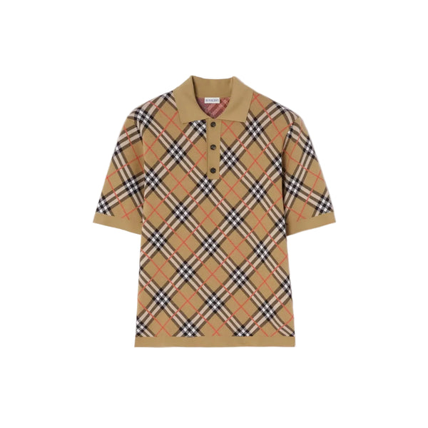 BURBERRYシャツ Check Cotton Blend Polo Shirt