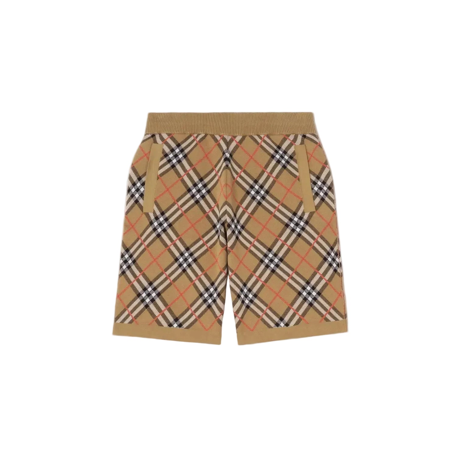 Check cotton blend shorts-BURBERRY-310344-S-Verso
