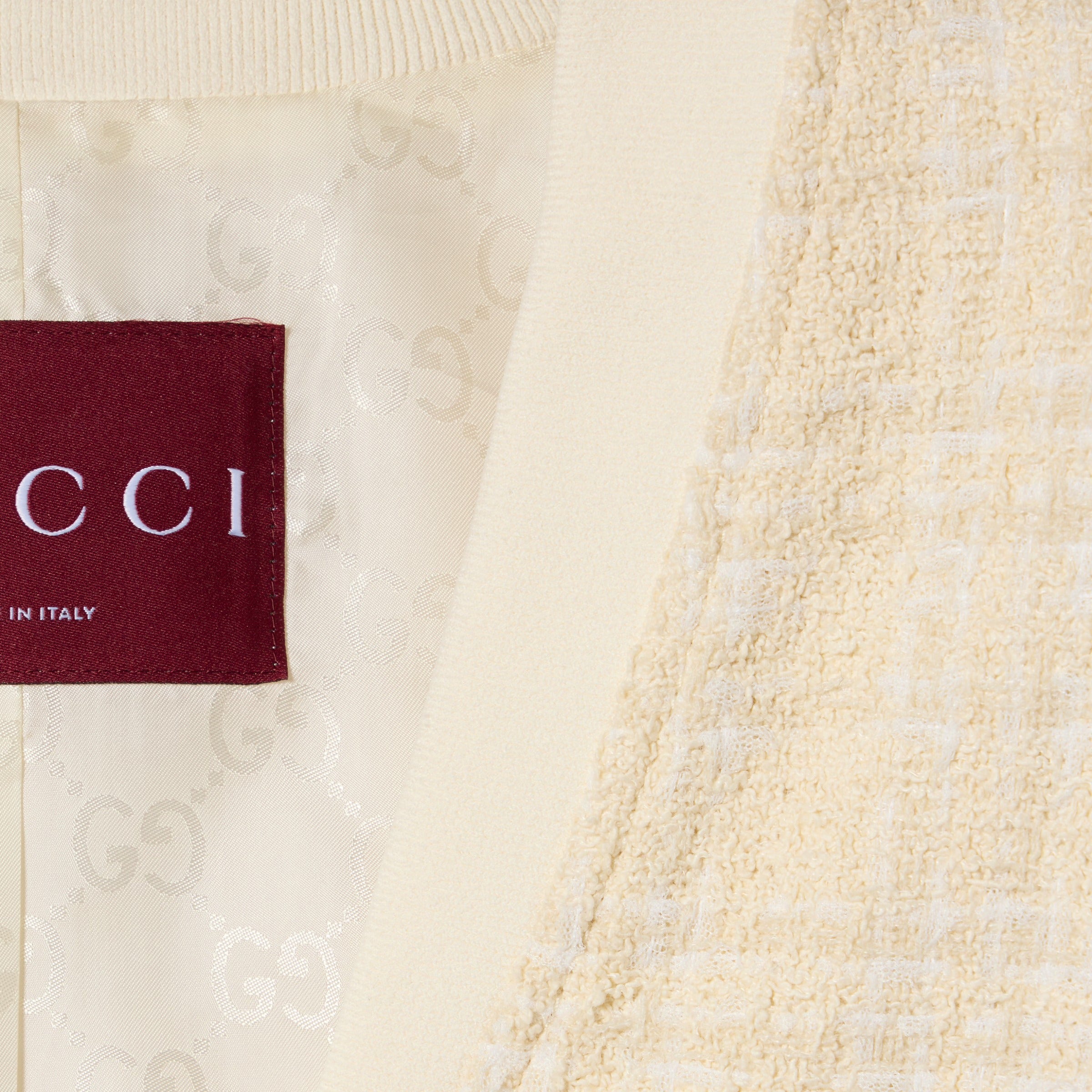 Check cotton tweed jacket-GUCCI-Verso