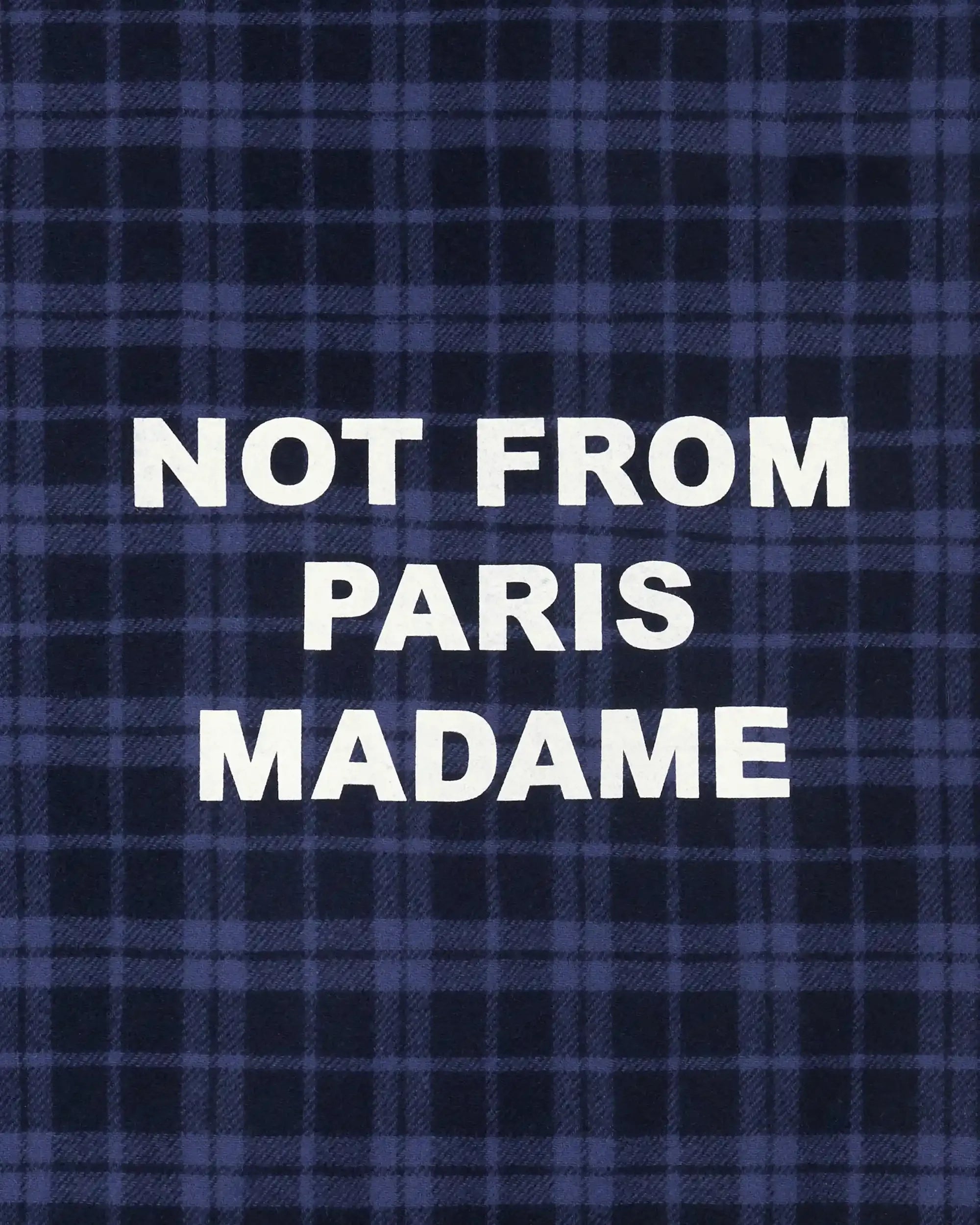 Check flannel jacket with slogan-DRÔLE DE MONSIEUR-Verso