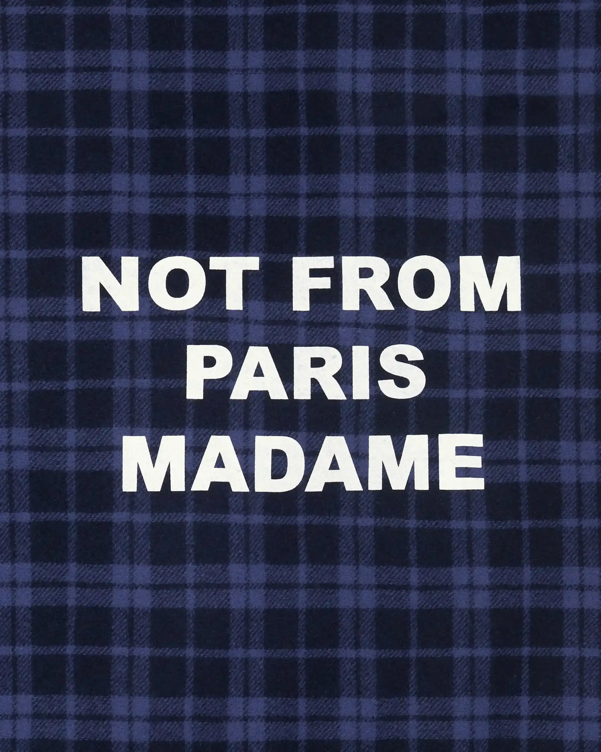 Check flannel jacket with slogan-DRÔLE DE MONSIEUR-Verso