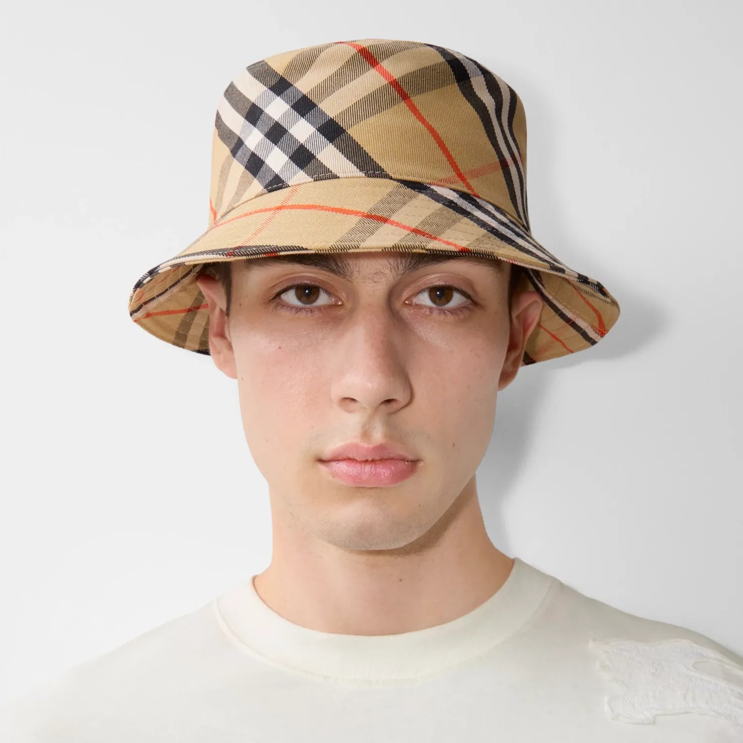 Check knight bucket hat-BURBERRY-Verso