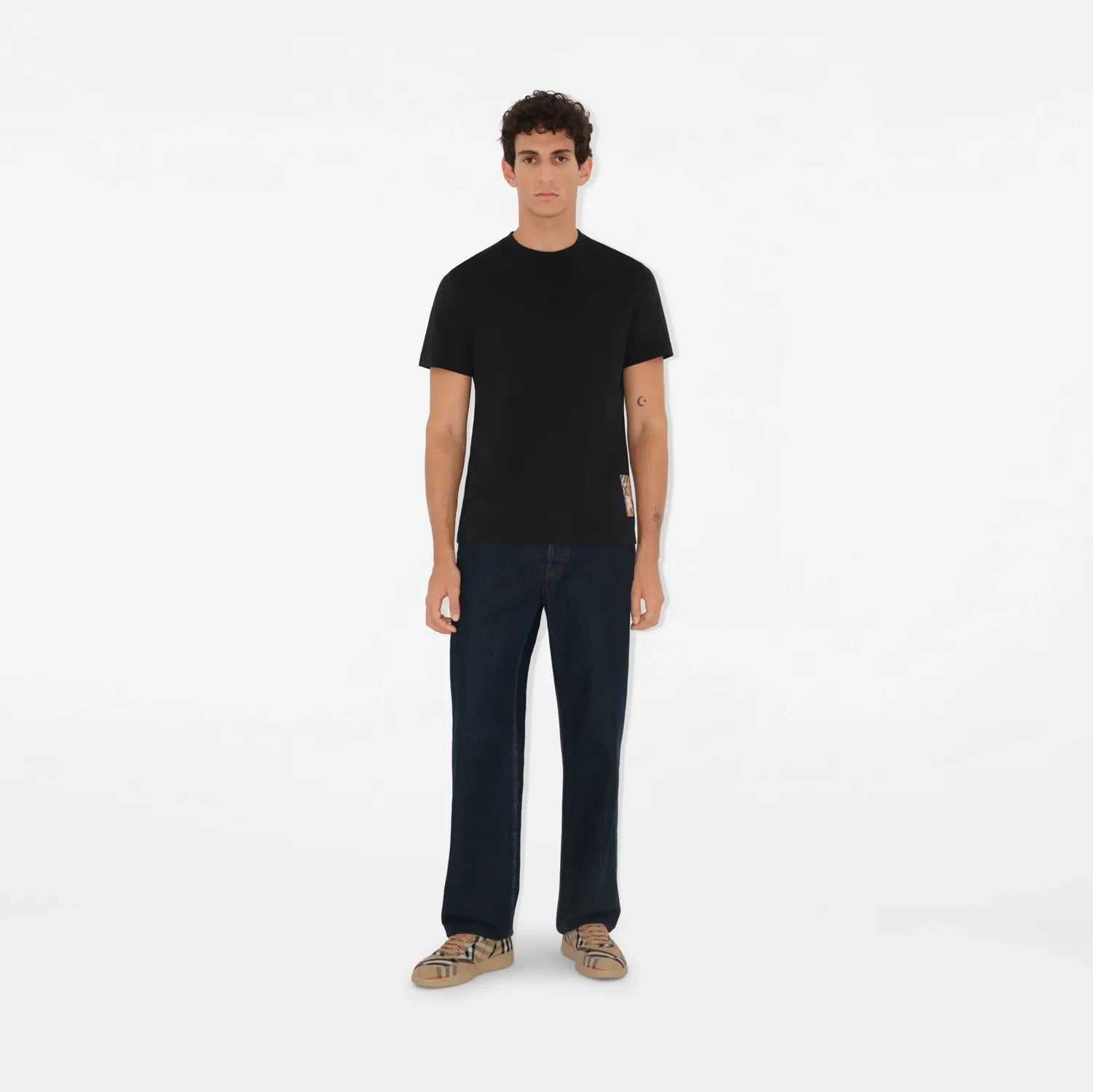 Check label cotton t-shirt-BURBERRY-Verso