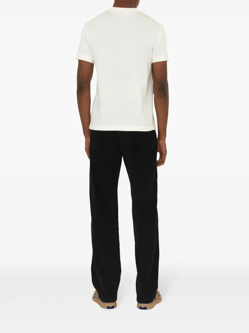 Check-patch cotton t-shirt-BURBERRY-Verso