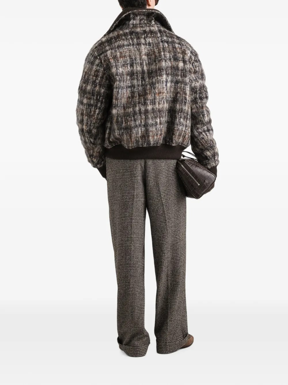 Check-Pattern Bomber Jacket-DOLCE&GABBANA-Verso