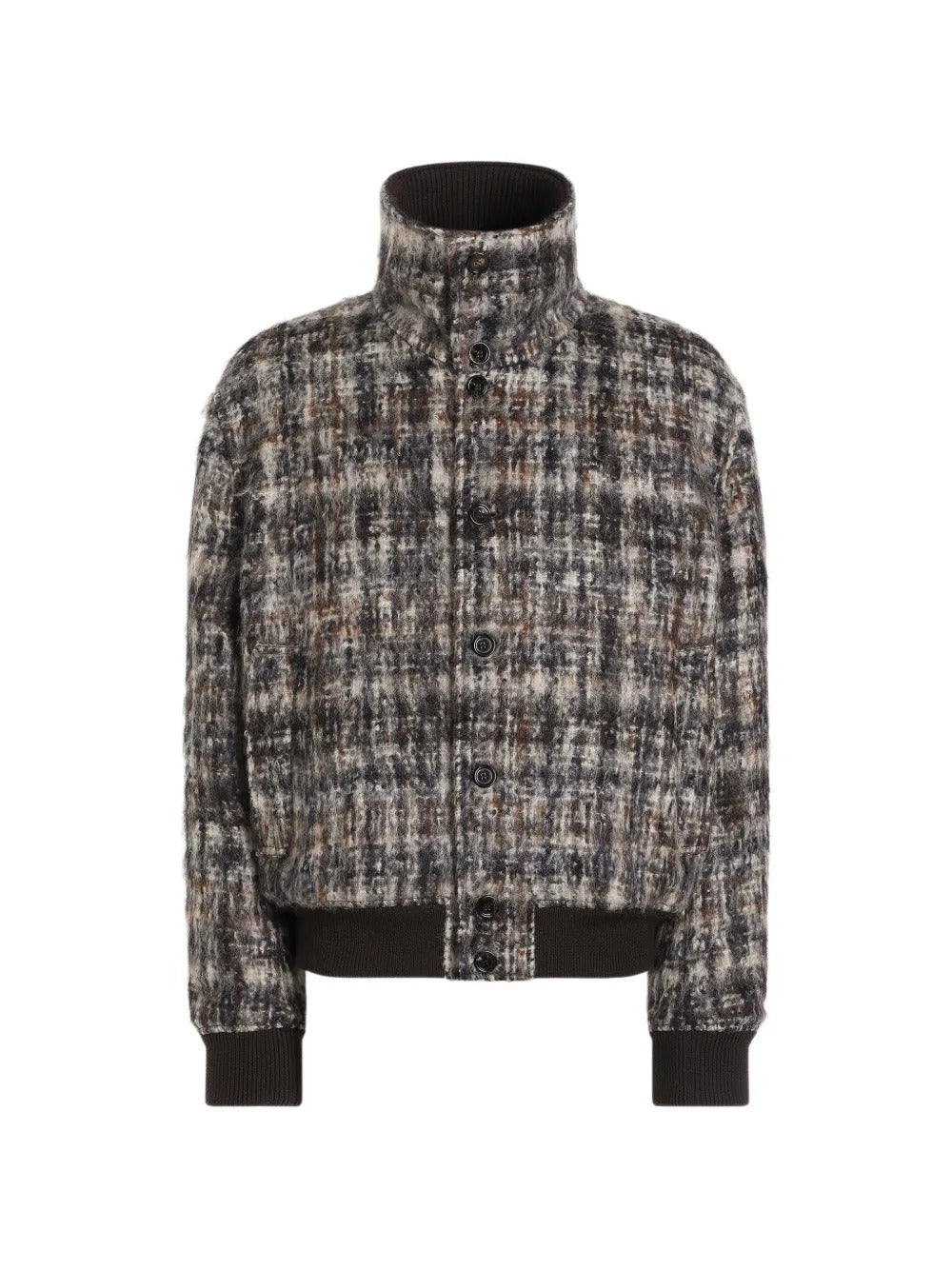 Check-Pattern Bomber Jacket-DOLCE&GABBANA-310184-48-Verso