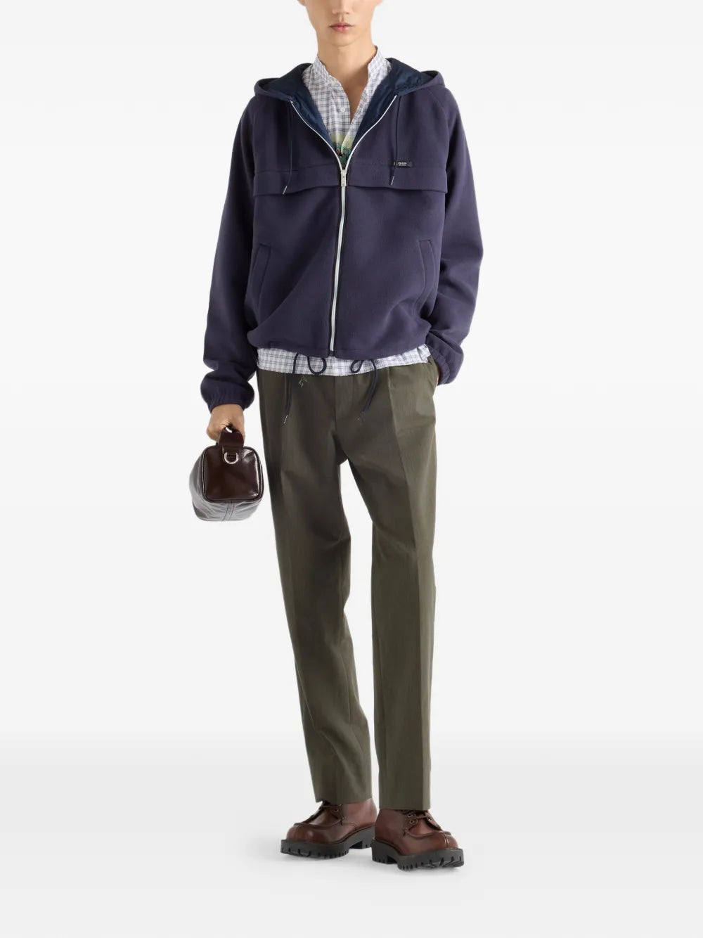 Check-pattern pocket shirt-PRADA-Verso