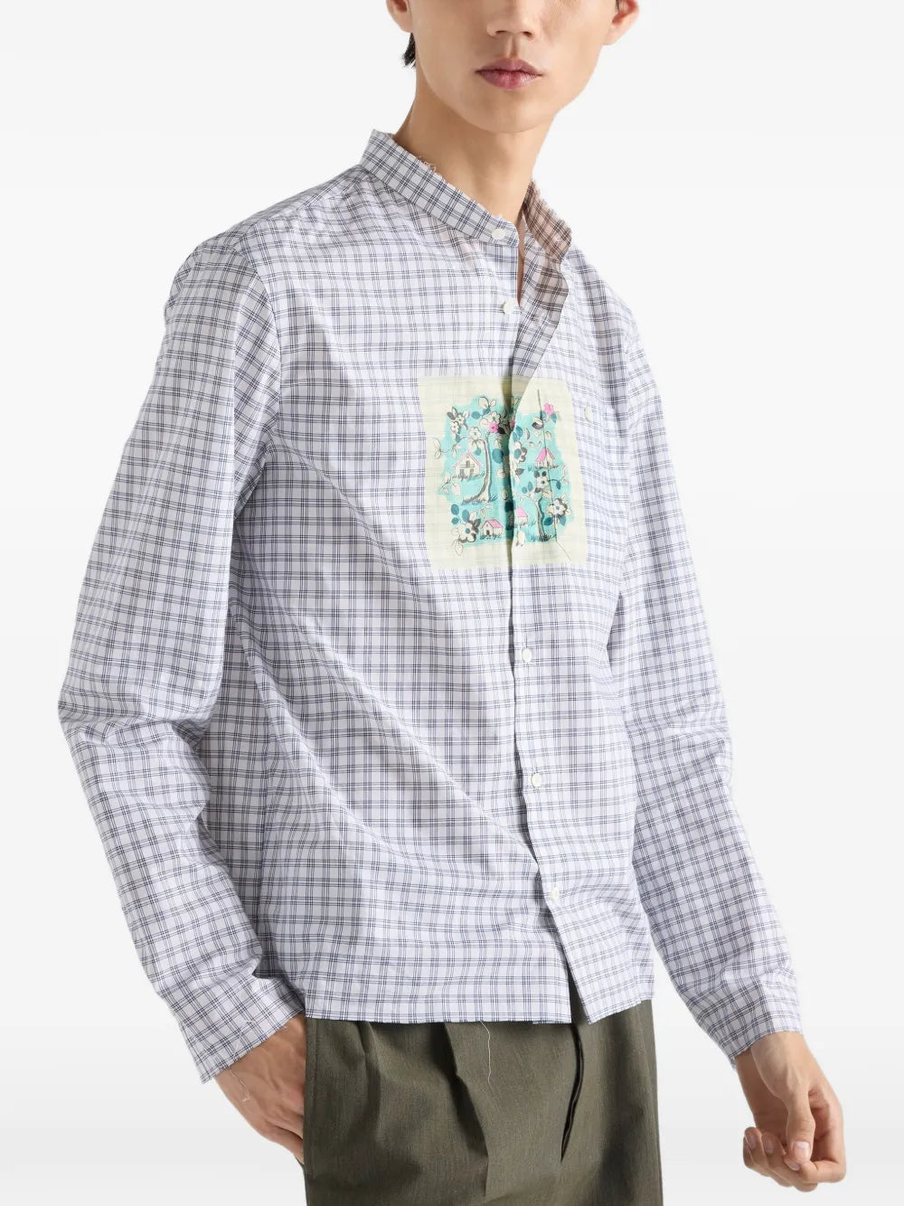 Check-pattern pocket shirt-PRADA-Verso