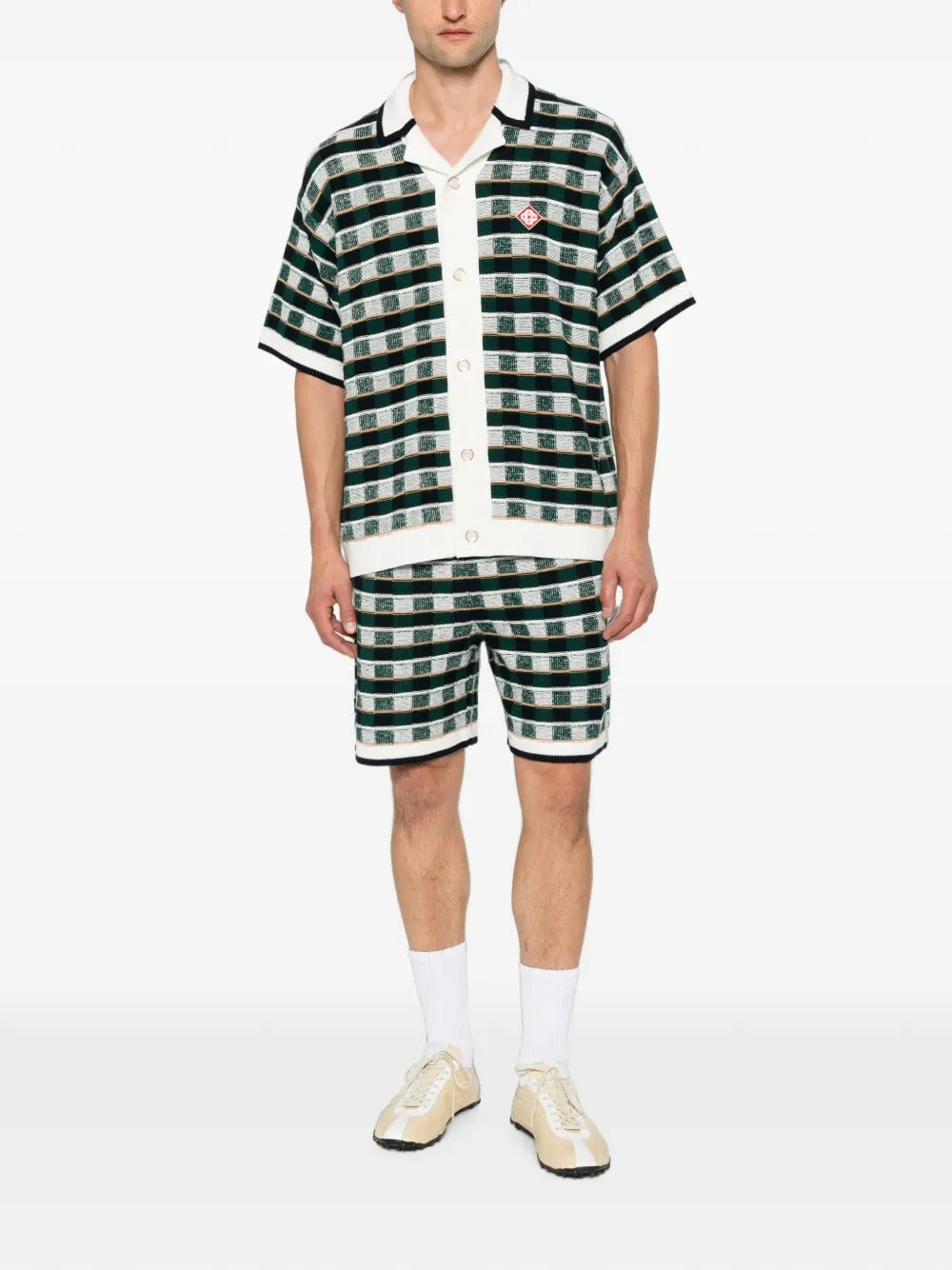 Check-pattern short-sleeve shirt-CASABLANCA-Verso