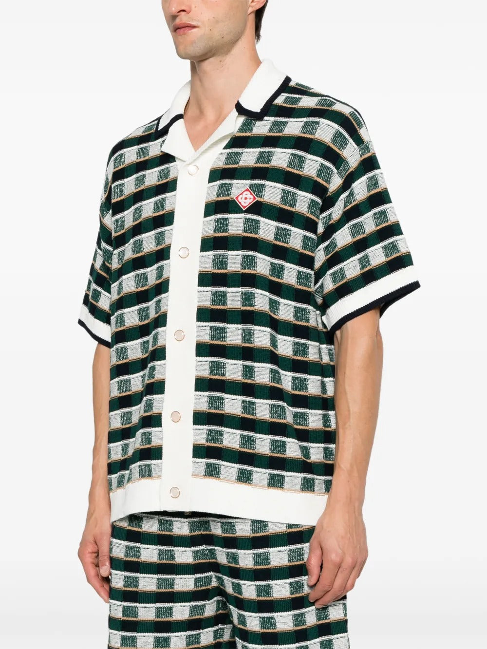 Check-pattern short-sleeve shirt-CASABLANCA-Verso