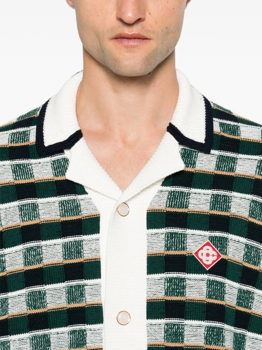 Check-pattern short-sleeve shirt-CASABLANCA-Verso