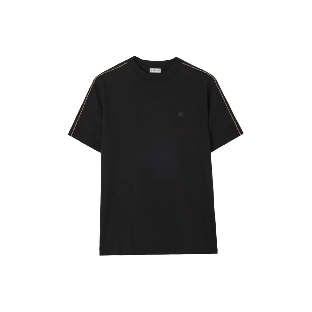 Check piping cotton t-shirt-BURBERRY-309891-XS-Verso