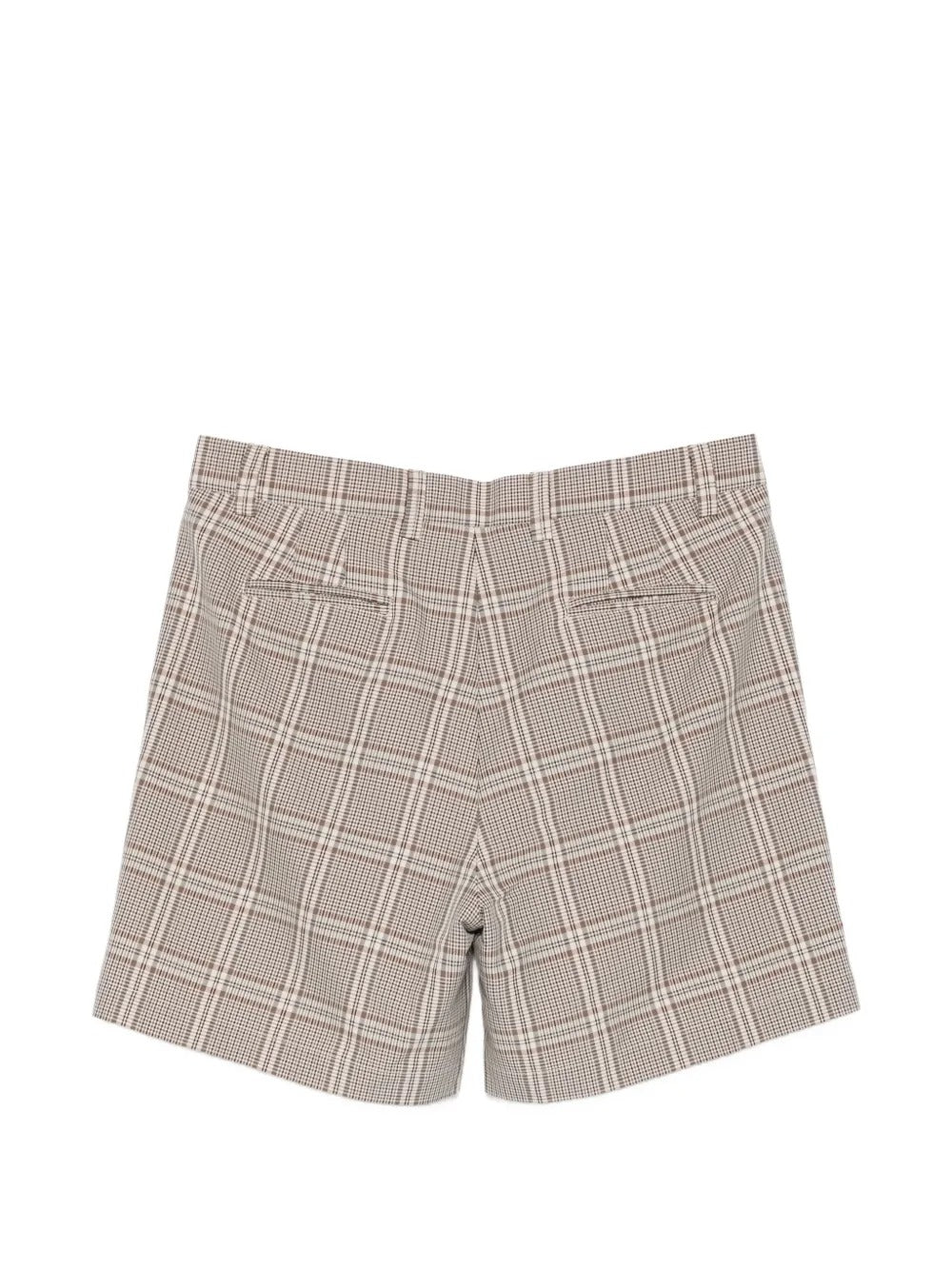 Check Pleated Shorts-AMARÁNTO-Verso