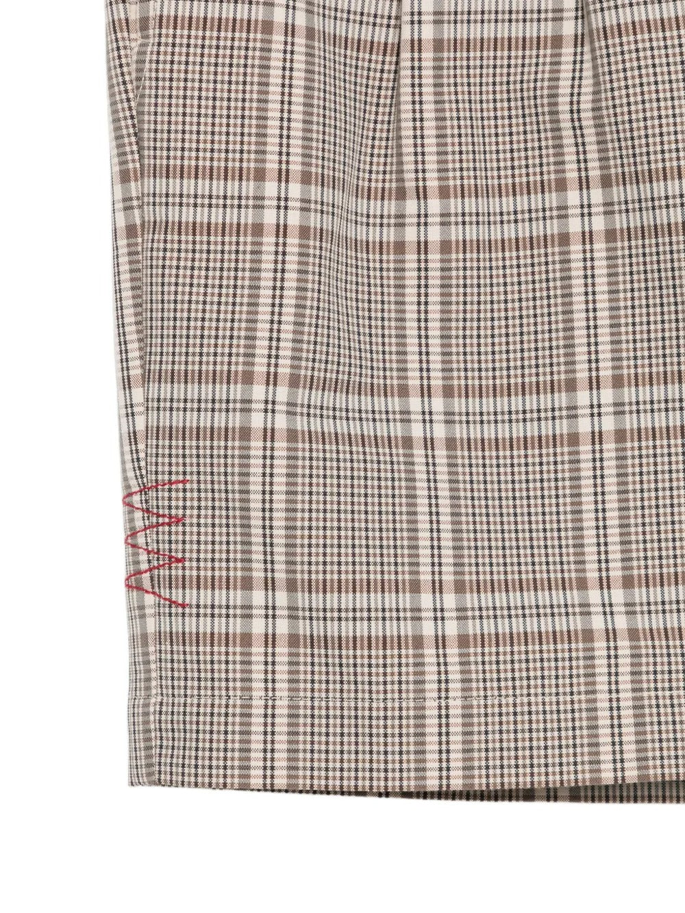 Check Pleated Shorts-AMARÁNTO-Verso
