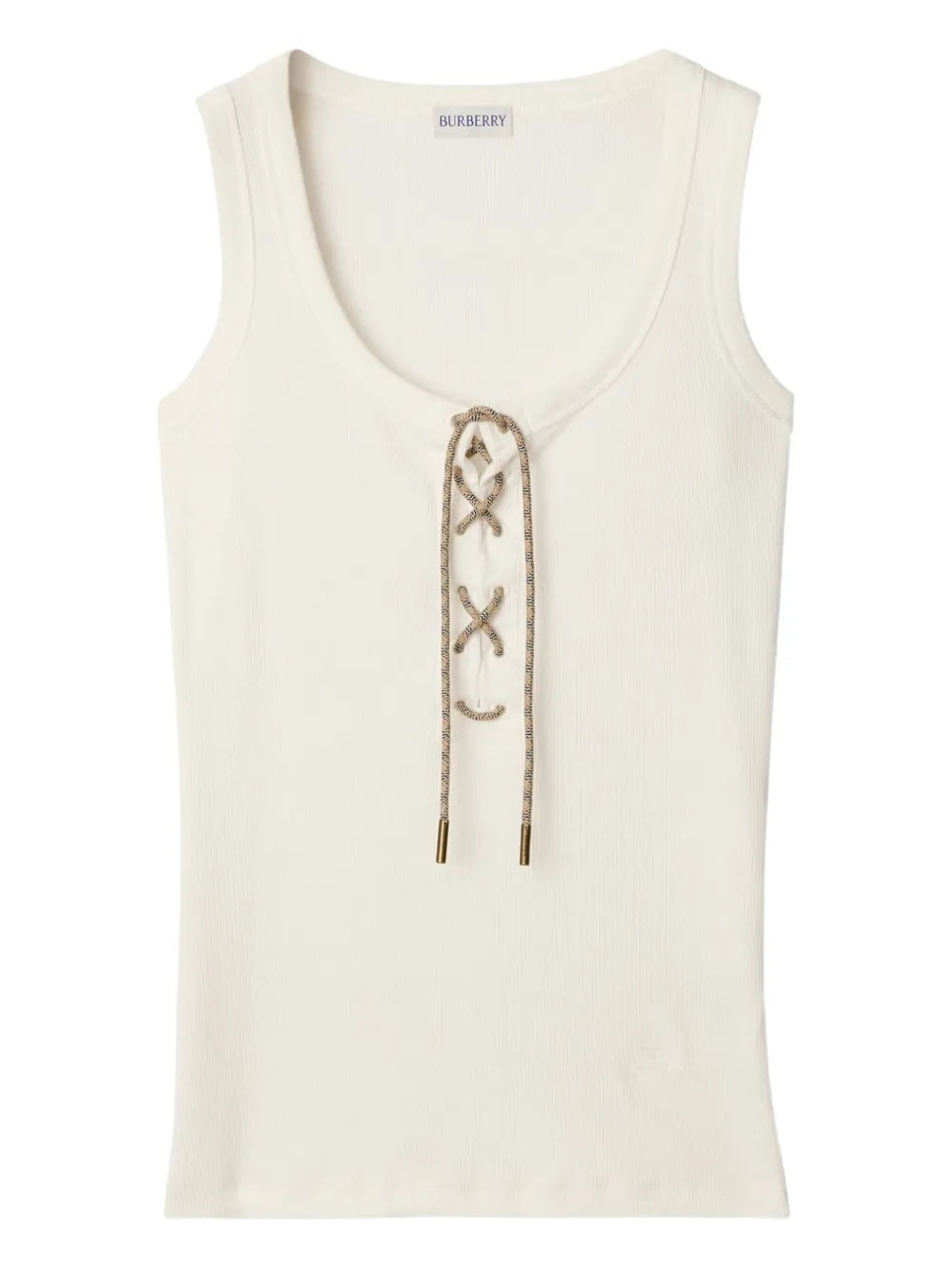 Adjustable-drawcord tank top-BURBERRY-Verso