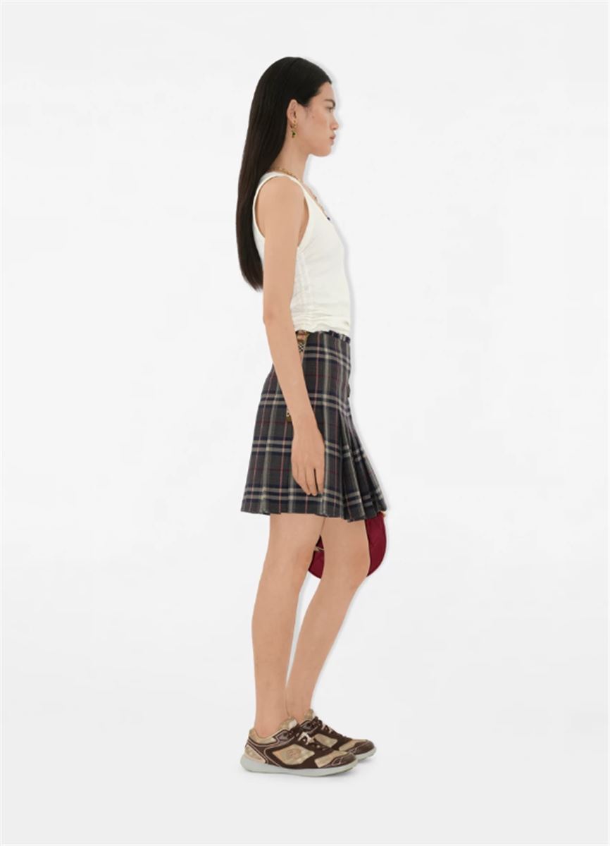 CHECK WOOL MINI KILT-BURBERRY-Verso