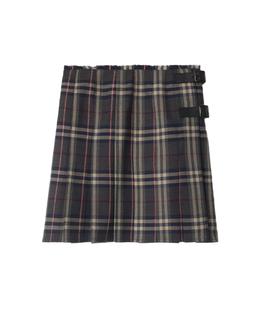 CHECK WOOL MINI KILT-BURBERRY-Verso