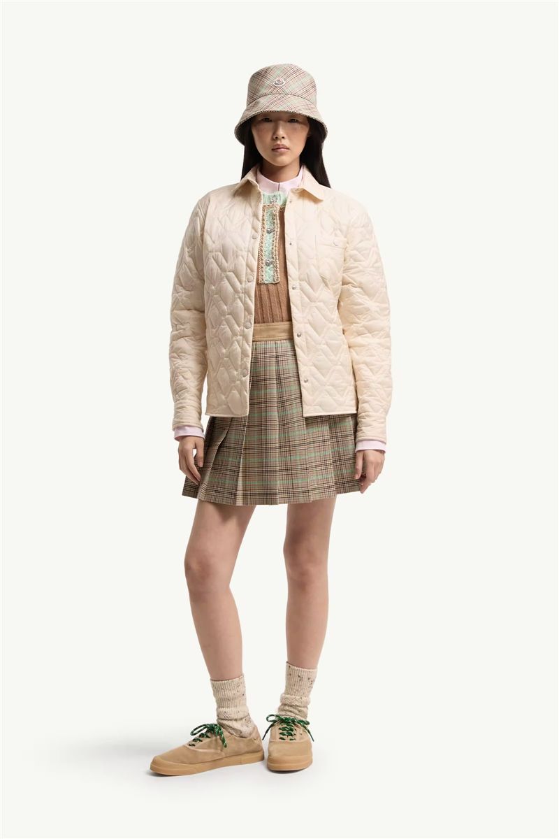 Checked pleated mini skirt-MONCLER-Verso