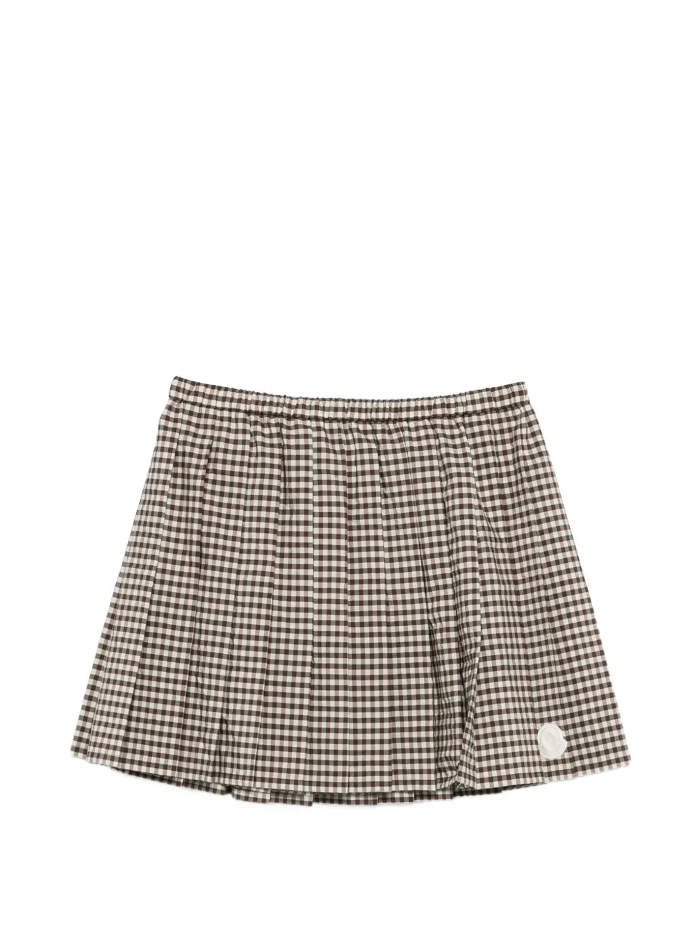Checked pleated mini skirt-MONCLER-307076-XS-Verso
