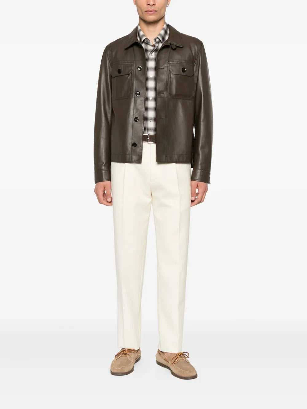 Checked pocket shirt-TOM FORD-Verso