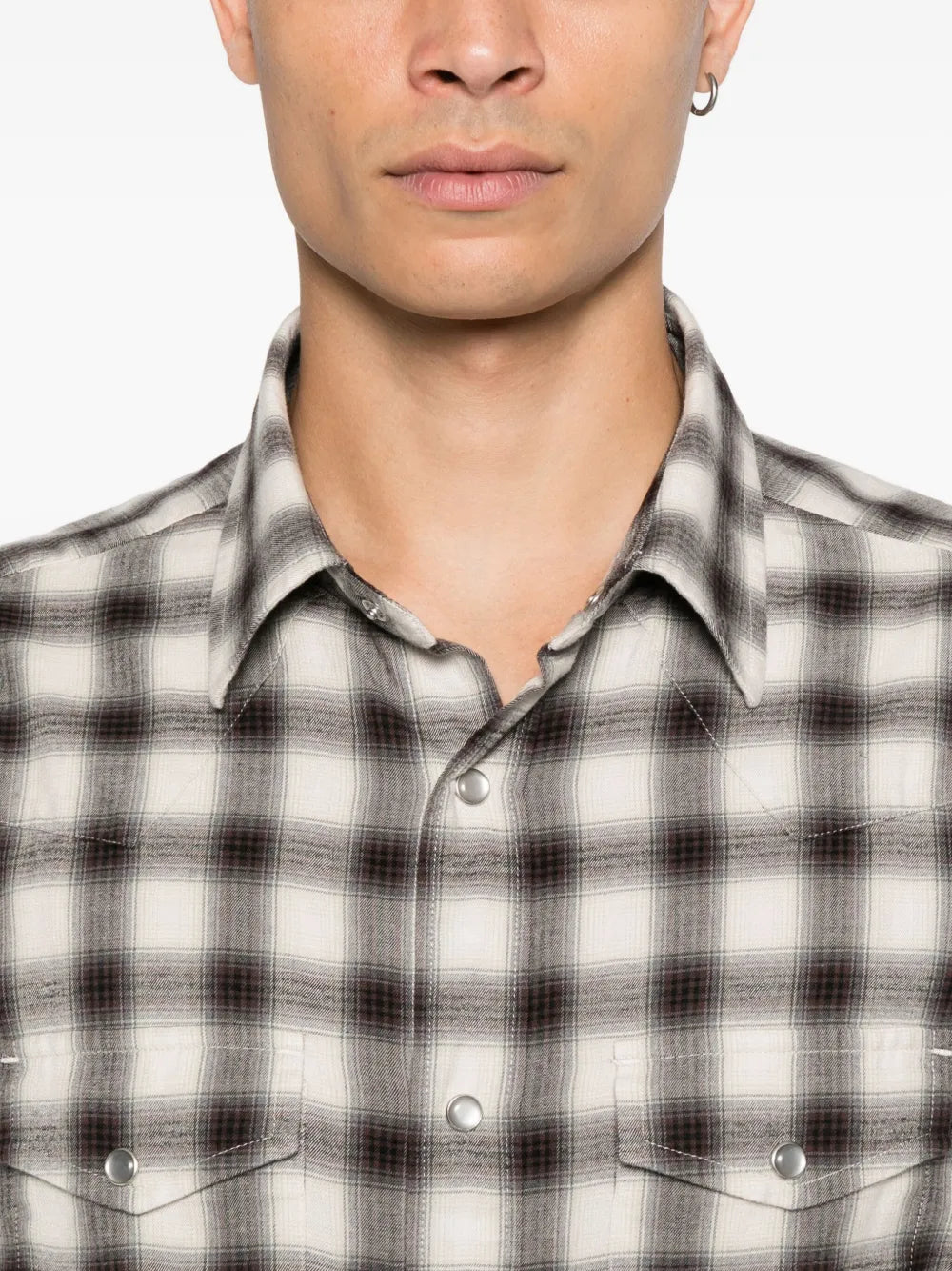 Checked pocket shirt-TOM FORD-Verso