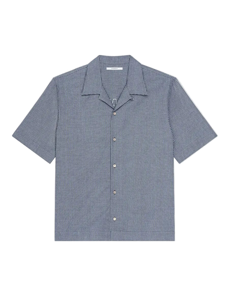 Checked shirt in cotton with givenchy paris embroidery-GIVENCHY-304769-39-Verso