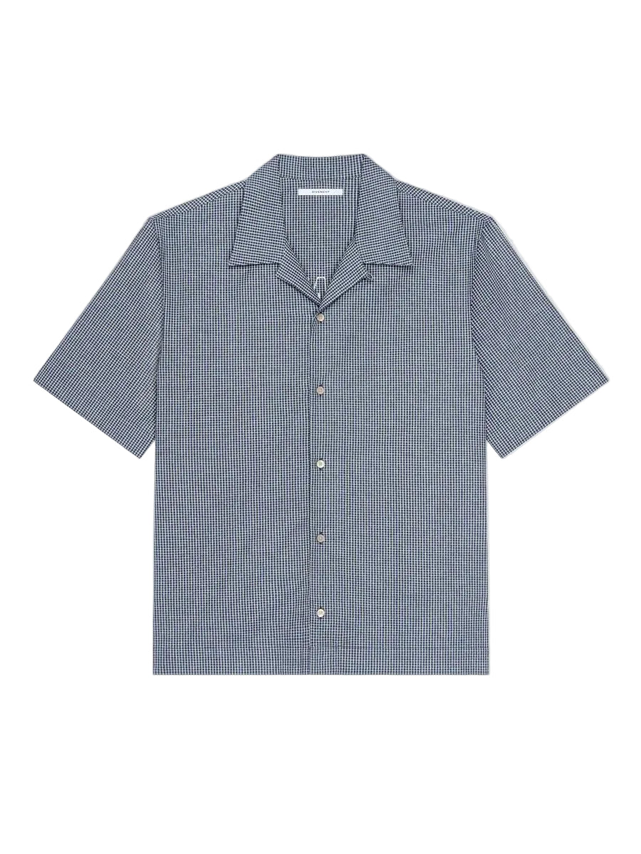Checked shirt in cotton with givenchy paris embroidery-GIVENCHY-Verso