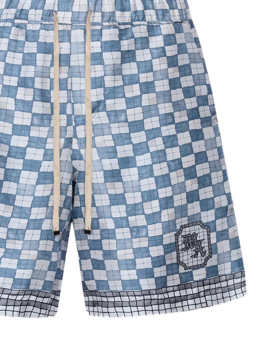 Checkered Drawstring Shorts-AMIRI-Verso