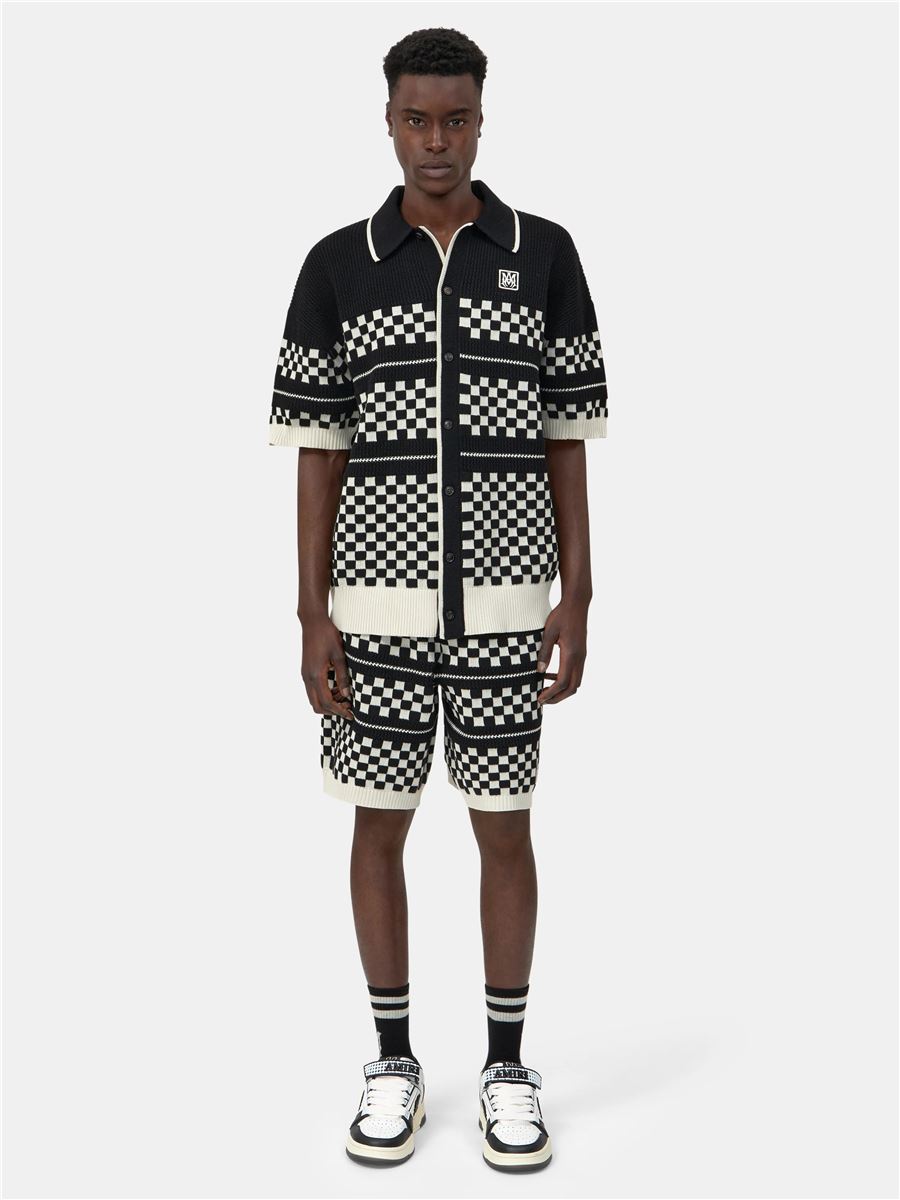 Checkered mesh short-AMIRI-Verso