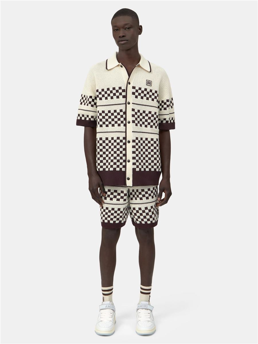Checkered mesh short-AMIRI-Verso
