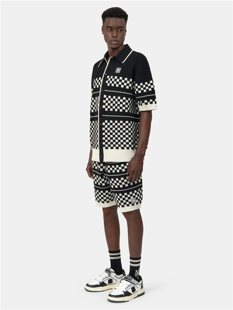Checkered mesh short-AMIRI-Verso