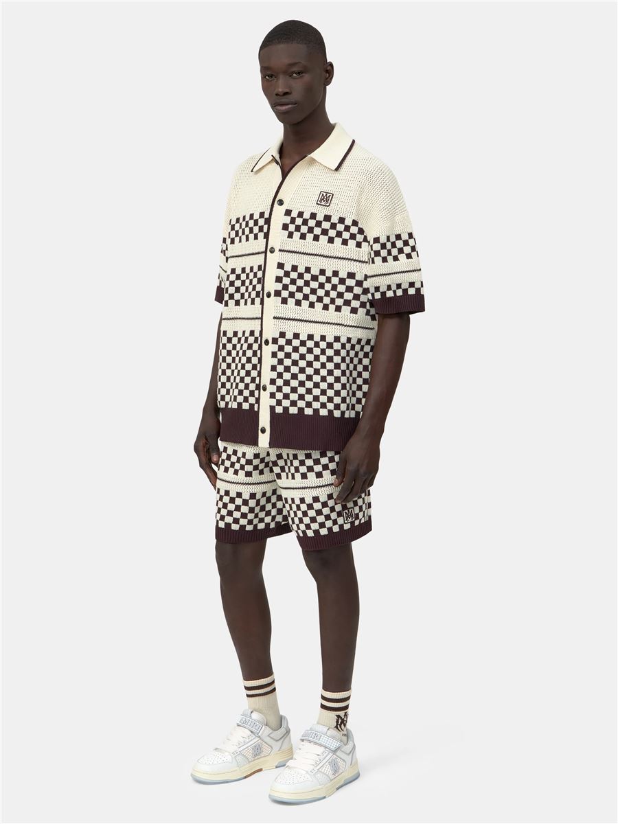 Checkered mesh short-AMIRI-Verso