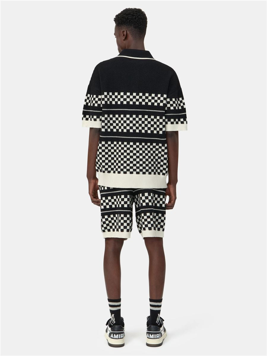 Checkered mesh short-AMIRI-Verso