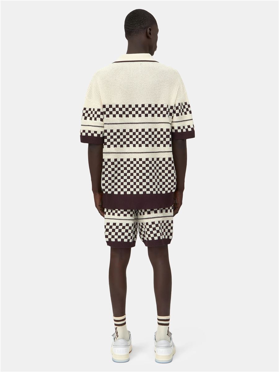 Checkered mesh short-AMIRI-Verso