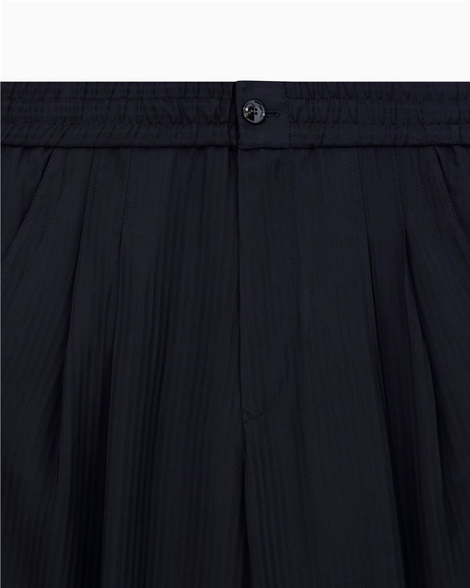 Chevron Viscose Twill Two-pleat Trousers