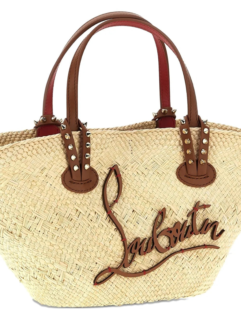 Christian cabata straw tote bag-LOUBOUTIN-Verso