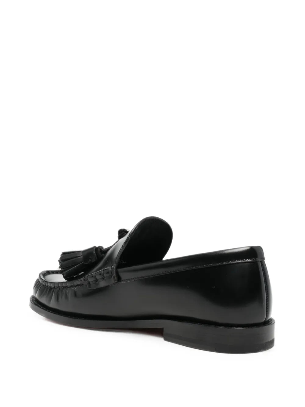 Christian rochelle loafers in black shiny calf leather-LOUBOUTIN-Verso