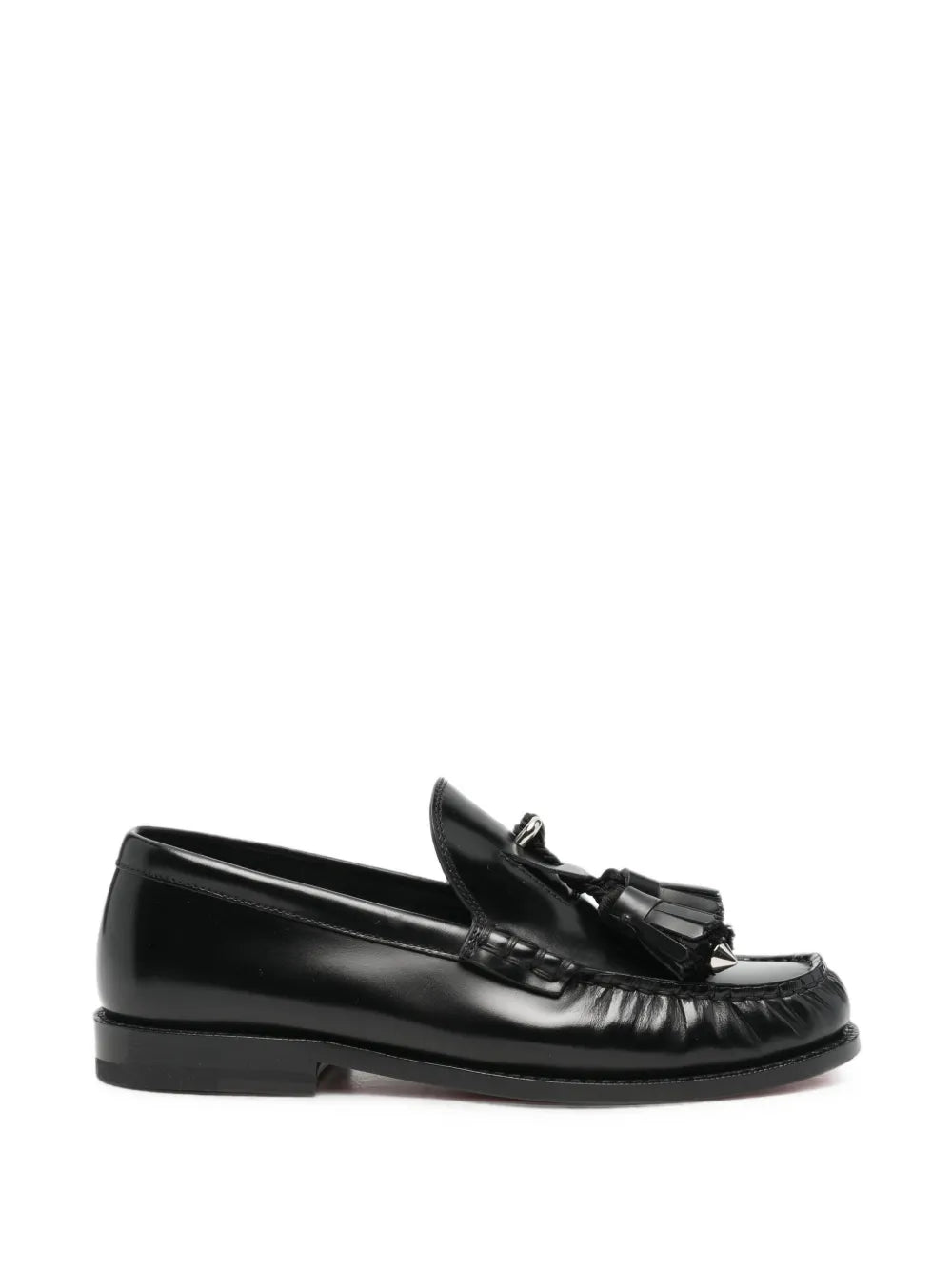 Christian rochelle loafers in black shiny calf leather-LOUBOUTIN-309537-36-Verso