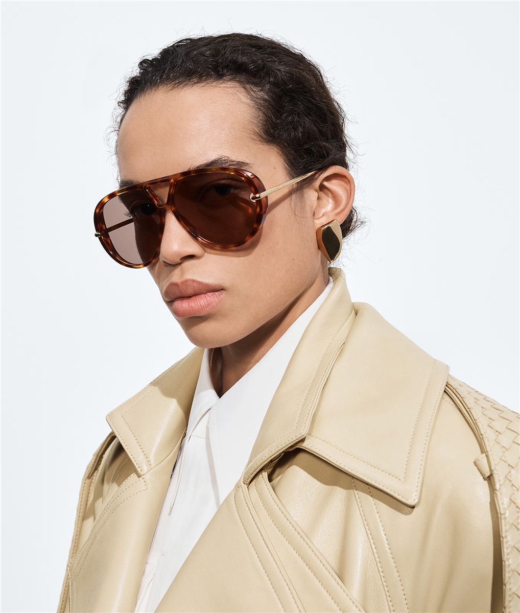 Classic Aviator Sunglasses-BOTTEGA VENETA-Verso