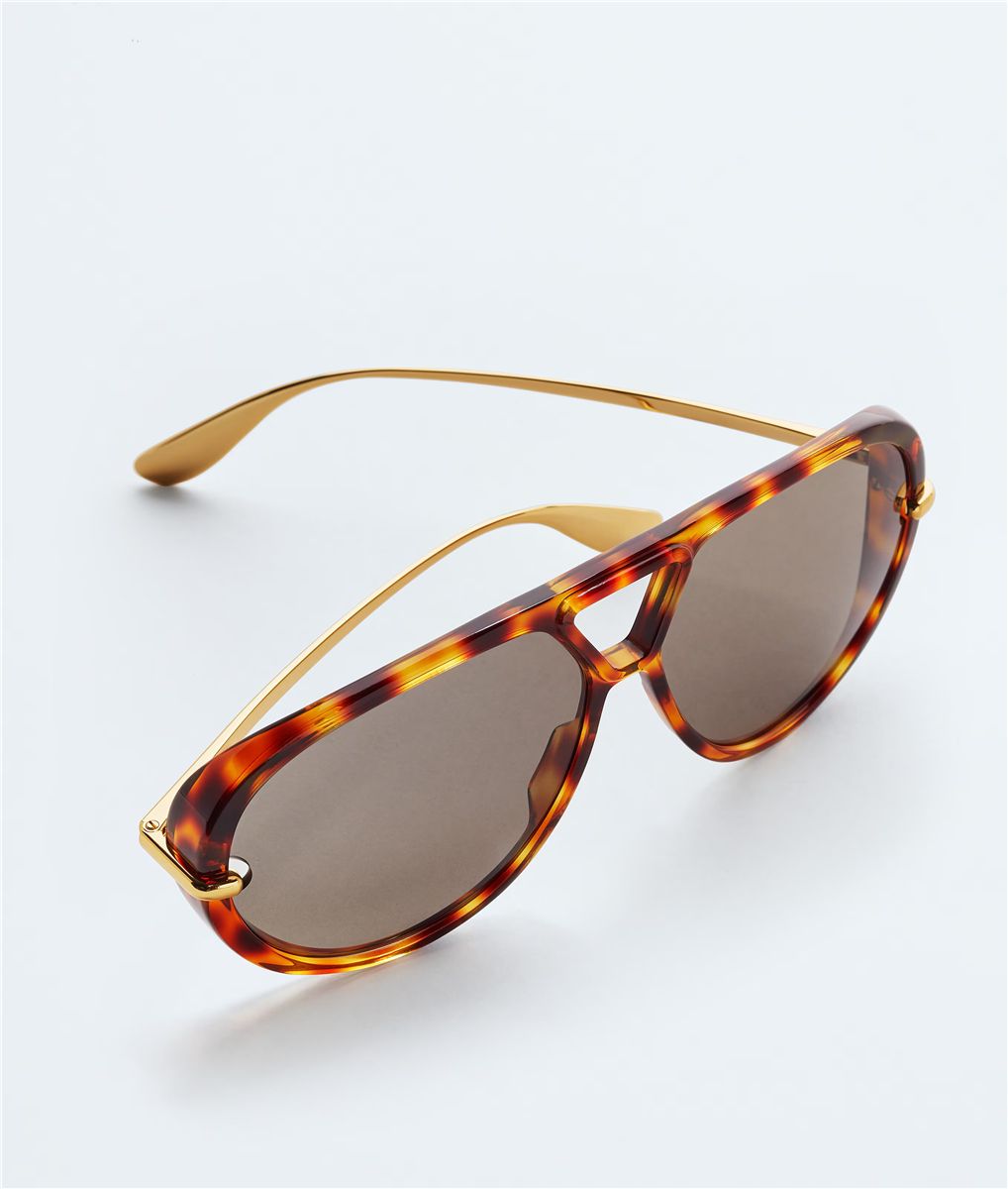 Classic Aviator Sunglasses-BOTTEGA VENETA-Verso