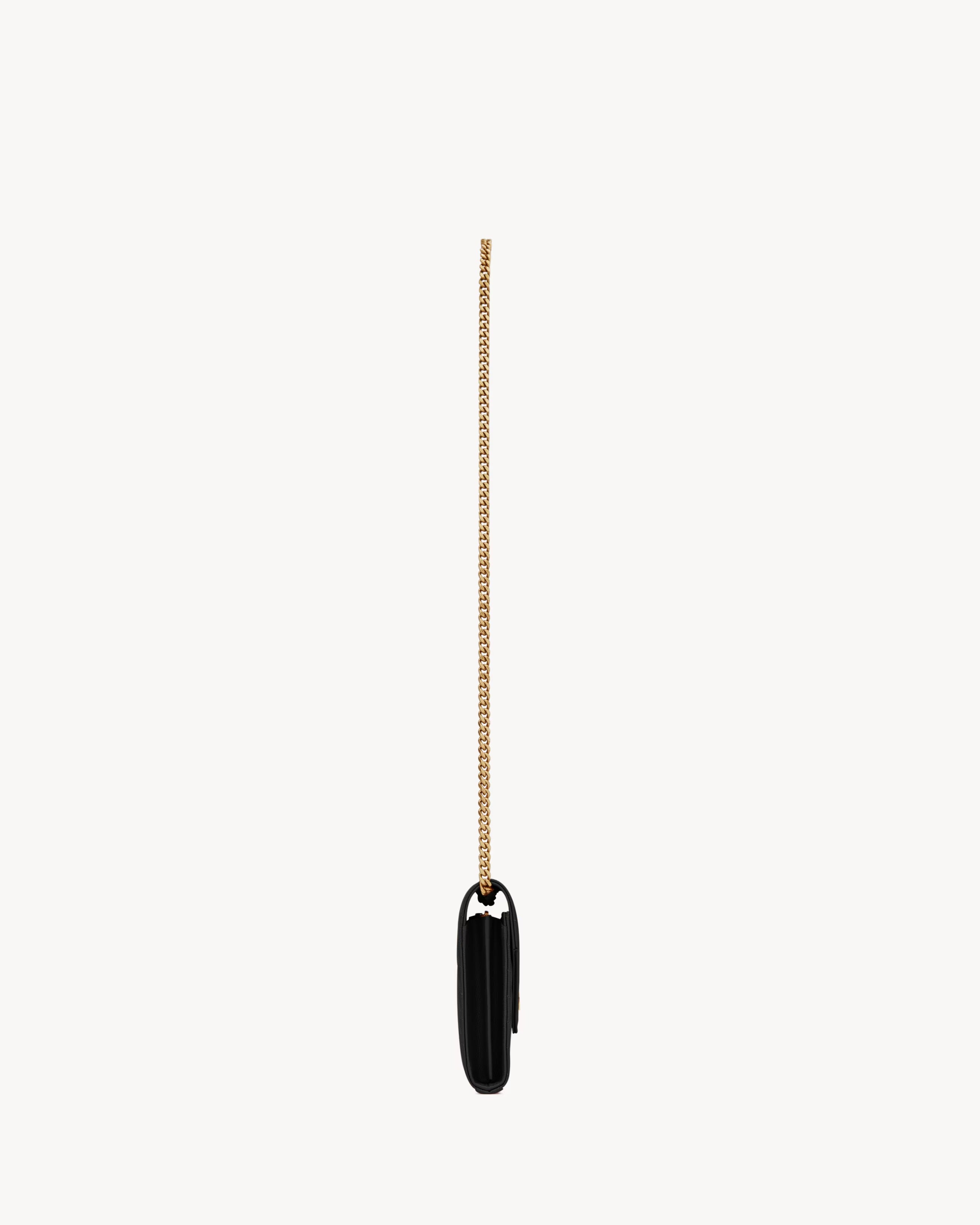 Classic cassandre chain wallet in grain de poudre leather-SAINT LAURENT-Verso