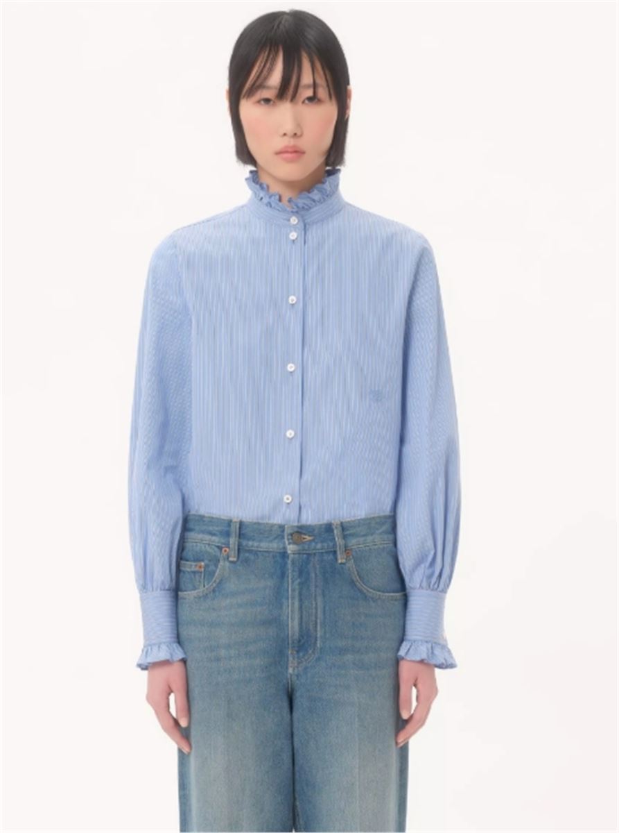CLASSIC STRIPE POPELINE SHIRT-VALENTINO-Verso