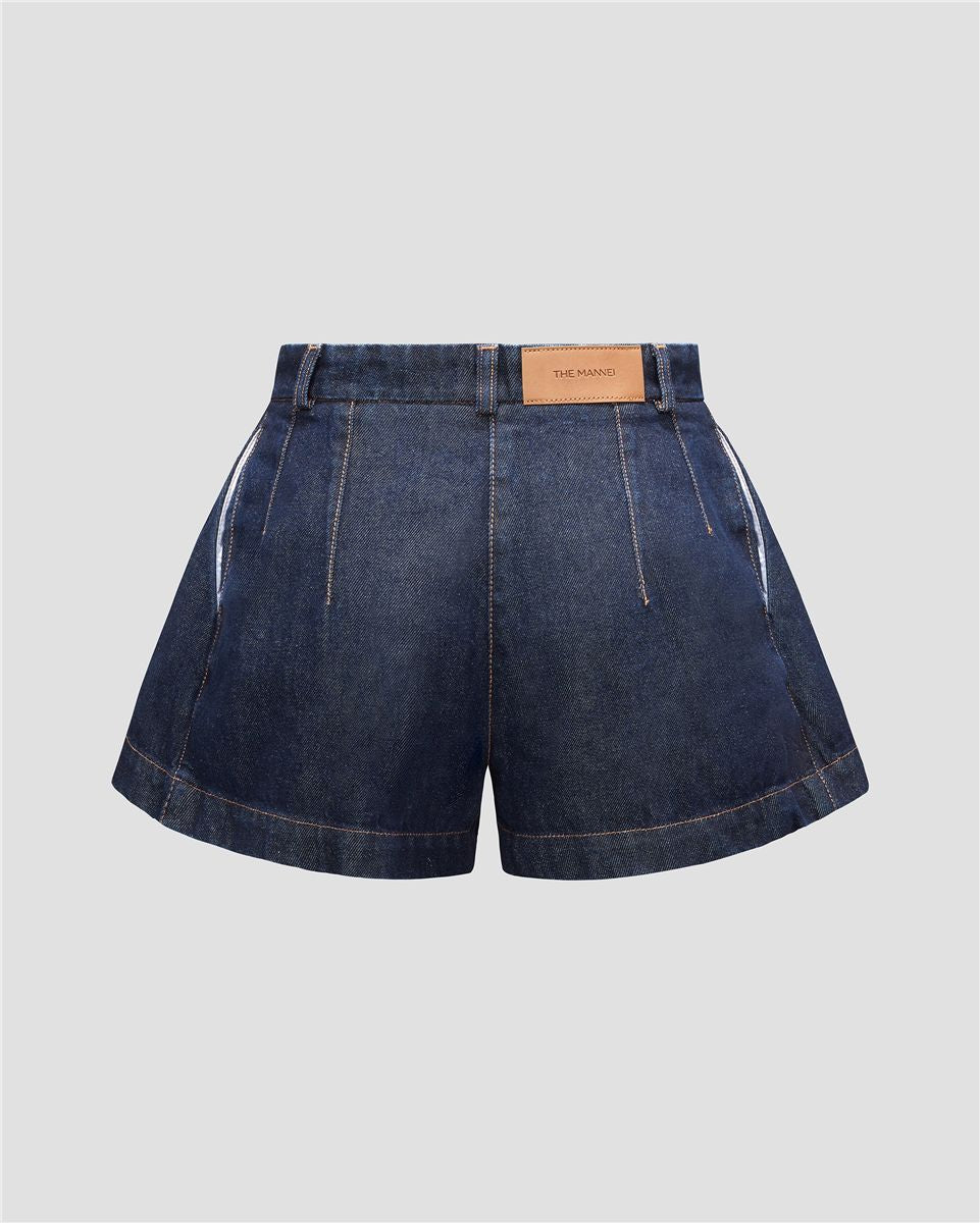 Clichy shorts in dark blue-THE MANNEI-Verso