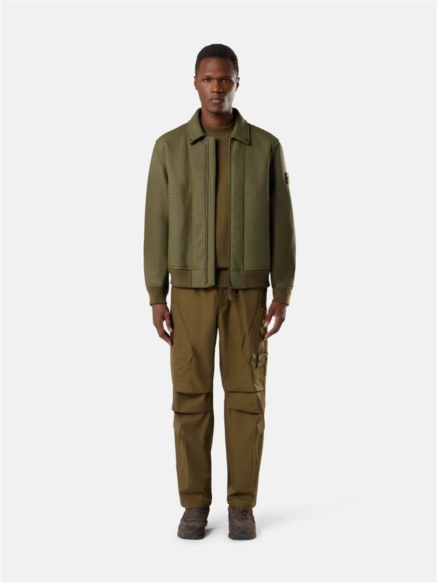 Coach jacket with sprayed rubberised finish-STONE ISLAND-Verso