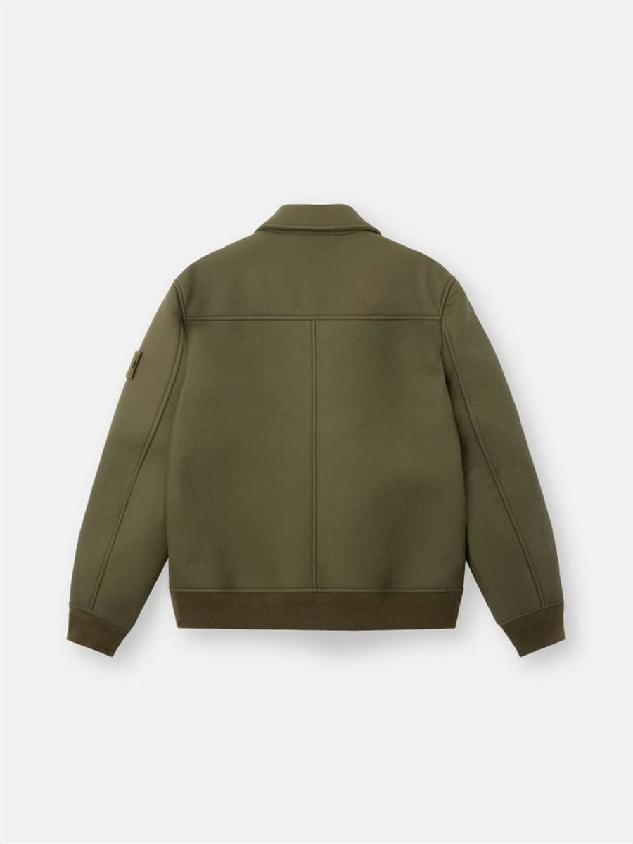 Coach jacket with sprayed rubberised finish-STONE ISLAND-Verso