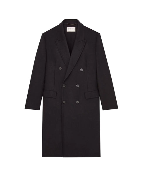 Coat in double-face wool felt