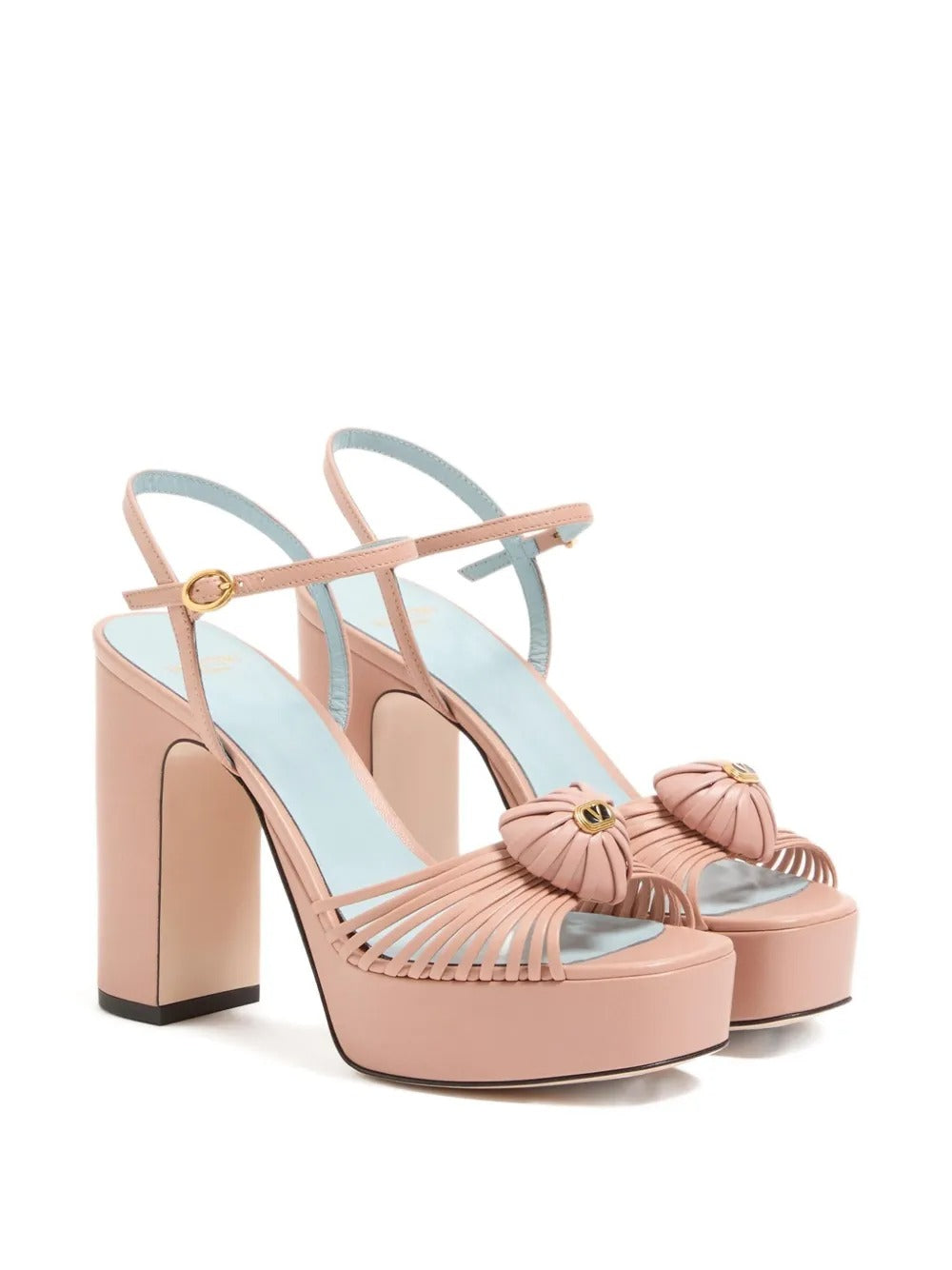 Coeur Royal Platform Sandal in Kidskin-VALENTINO-Verso